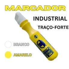 Marcador Industrial Traço Forte 60ml - Amarelo ou Branco Kit com 2 ou 4 Bisnagas
