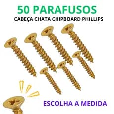 50 Parafuso Chipboard Phillips Para Madeira MDF