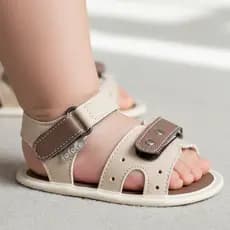 Papete Infantil Duas Cores Bebê Menino Com Velcro - Fofopé