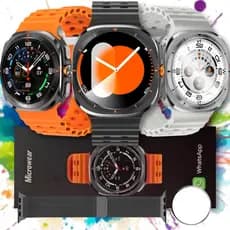 Smartwatch MA27 Relogio Inteligente Galaxy Watch Ultra GPS NFC Whatsapp Chat GPT Microwear Original
