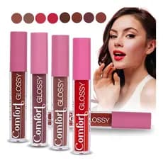 Gloss Labial Mahav Comfort Glossy - 8 Cores Brilho Intenso e Hidratação Premium para Lábios Radiantes