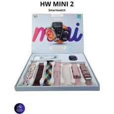 Smartwatch HW Mini 2 Com 7 Pulseiras 41mm Lançamento 2024 Chat GPT GPS Compatível IOS e Android