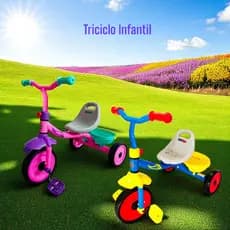 Triciclo Infantil 3 Rodas Unitoys Com Cesta bicicleta 3 rodas