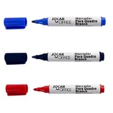Canetas Para Quadro Branco Recarregável Kit Com 3 Pincéis – Preto -Azul e Vermelho