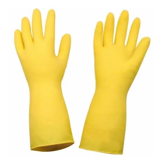 Luva Latex Amarela Multiuso Lava Louça Limpeza Sanro Light G