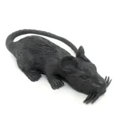 Rato de Borracha Enfeite Halloween