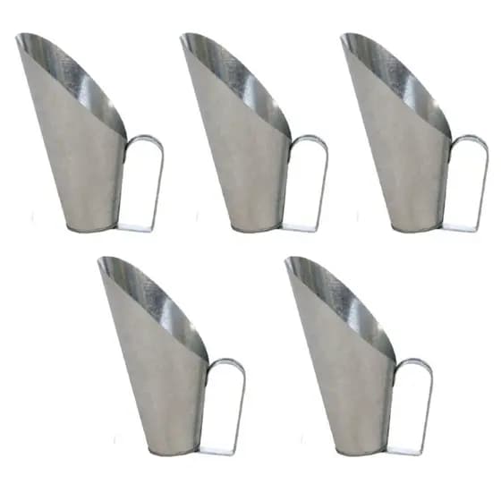 kit 5 conchas galvanizadas 1 kg para ração