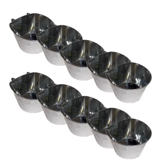 Kit 10 Comedouro engorda para Bezerros Vaca 5 kg com Garra Elevado Suporte
