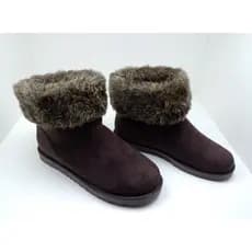 Bota Apeluciada Feminina Marrom