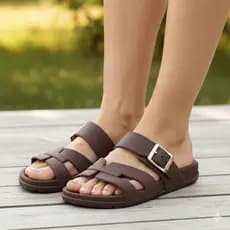Papete Birken Feminina Anatômica com Fivela Ajustável, Solado Confortável, Casual e Antiderrapante