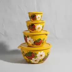 CONJUNTO BOWLS DECORADOS RODONDOS 4 PEÇAS