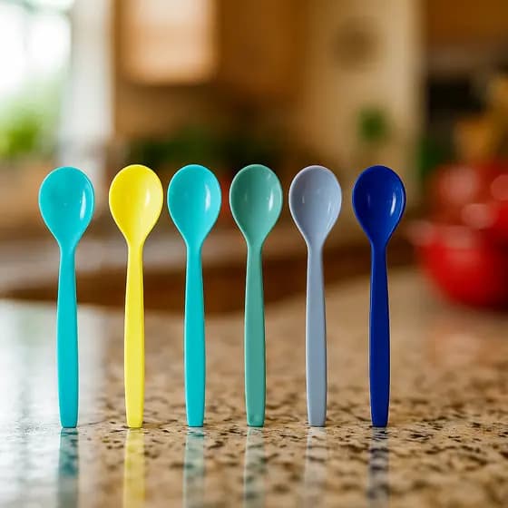 100 Colheres Plasticas Infantil