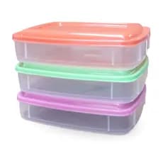 Kit com 10 Potes 500ml Porta Frios Fatiados