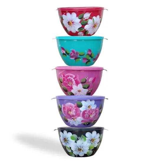 5 potes Bowls decorados 5,5 litros