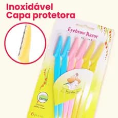 Kit 6 Lâmina Sobrancelha e Rosto Navalha Depilação Promoção