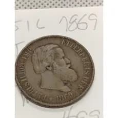 Moeda Do Brasil 1869 20  Réis Império