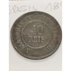 Moeda Do Brasil 1893 40 Réis Bronze