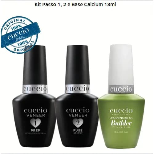 Kit Passo 1, 2 e Base Calcium 13ml - Cuccio