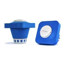 Clorador Flutuante Margarida Para Pastilhas De Cloro Piscina Cor Azul/Branco