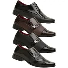 Kit De 4 Pares Sapato Social Masculino