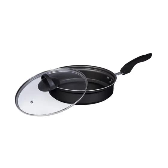 Frigideira Antiaderente com Tampa de Vidro 24 Cm Cabo Veneza