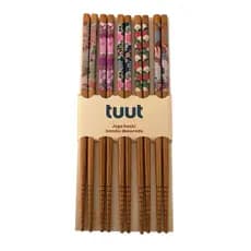 Hashi Comida Japonesa Pauzinho Japonês Decorado Bambu 5 Pares