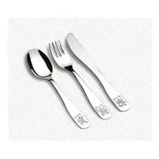 Kit De Talheres Infantis Em Aço Inox 3 Peças - Yazi