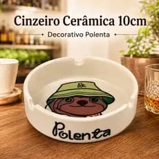 Cinzeiro De Cerâmica 10cm Decorativo Mesa Varanda Área Gourmet Polenta