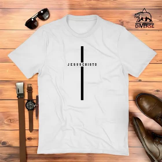 Camiseta T-Shirt Masculina Jesus Crus Diverse Camisa100% Algodão