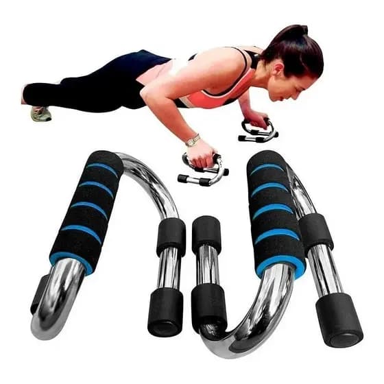 Barra S Push Up Apoio Flexao Braco Suporte Fixo Treino Casa