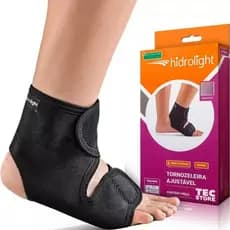 Tornozeleira Ajustável Compressão Ortopédica Hidrolight Treino Academia Lesão Velcro Reforçado