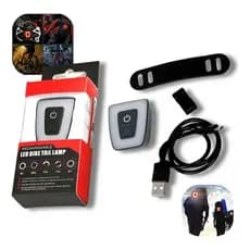 Lanterna Luz Traseira De Bicicleta Bike Sinalizador Recarregável Usb