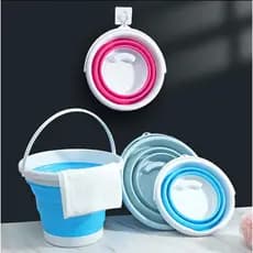 Balde Retrátil Dobrável Silicone Original Portátil 3 Litros, 5 Litros e 10 Litros