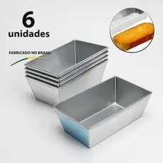 Forma Para Colombinho de Flandres 6 Peças Para 6 Unidades Metal, Assadeira , Mini Bolo, Brownie, Pães, Flanders