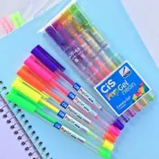 Kit 5 Caneta Cis Pop Gel Neon Glitter 1.0mm