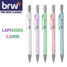 Lapiseira BRW 2.0mm Tom Pastel - Kit com Grafite ou unidade - Ponta Metálica