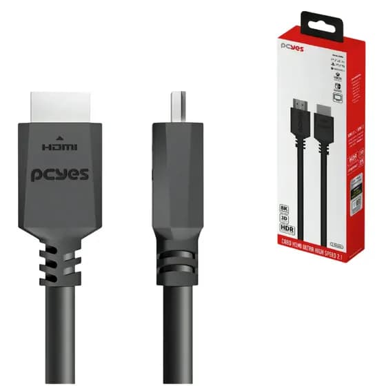 Cabo Hdmi 8k 2m 60 Hz 3d Hdr 2.1  Pcyes 28awg Ultra Reforçado Premium