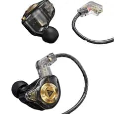 Fone de Ouvido In-Ear Gamer QKZ Enzo Preto Hi-Res Cabo Cobre 11mm com Microfone