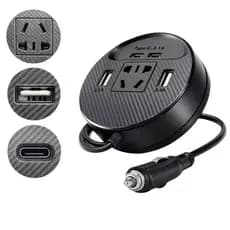 Inversor Conversor Tomada AC Universal Carro Veicular Cabo Carregador Usb 150W Premium