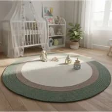 Tapete quarto do bebe de croche versao safari lançamento 1m 120