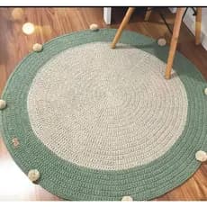 Tapete quarto do bebe de croche infantil quarto menino safari 1,20m