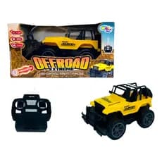 Carro Carrinho Jeep Controle Remoto S/fio 7 Funções Promoção Vermelho E Amarelo