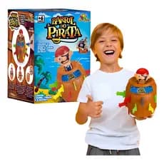 Brinquedo Jogo Barril Pula Pirata Grande Criança Infantil Diversão Tabuleiro
