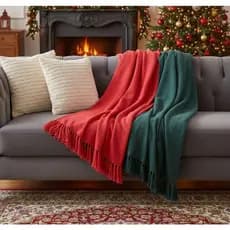 Kit De Mantas Natal Pra Sofá Decoração Luxo 1,80 x 1,20 m 100% Artesanal
