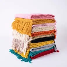 Manta Para Sofá e Peseira de Cama Diversas Cores 100% Algodão Artesanato Manual Mineiro