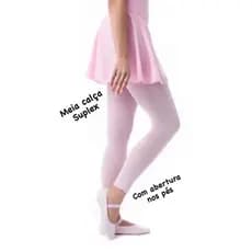Meia Calça Ballet / Balé Suplex / Maraplex - Infantil, Juvenil e Adulto - abertura nos pés - Marabá.