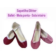 Sapatilha Glitter Ballet Menina Infantil - Meia Ponta - Ludili.
