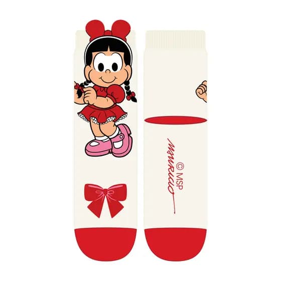 Meia Infantil 3D Soquete Rosinha Menina - Turma do Chico Bento