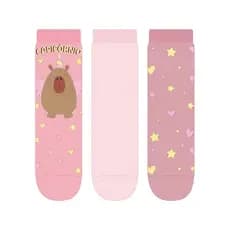 Kit 3 Pares meia Soquete Juvenil e Infantil - Capivara