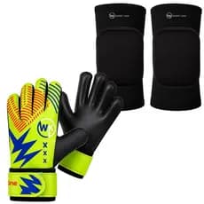 Kit Joelheira Clássica Futebol E Luva De Goleiro - Infantil